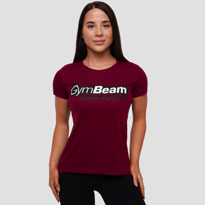 GymBeam Dámske Tričko Beam Burgundy  MM