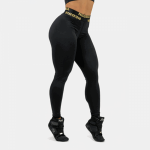 NEBBIA Dámske legíny Classic High Waist Intense Perform Black/Gold  LL