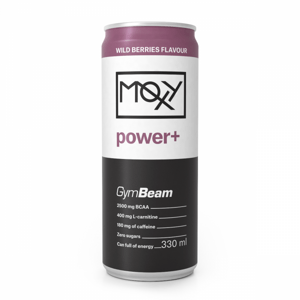 GymBeam MOXY power+ Energy Drink 320 g330 ml jahodová limonáda