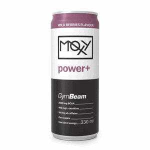 GymBeam MOXY power+ Energy Drink 24 x 330 ml jahodová limonáda