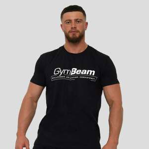 GymBeam Tričko Willpower Black  MM