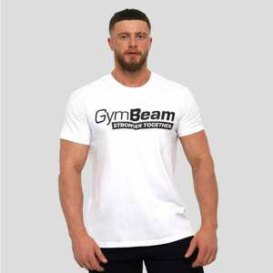 GymBeam Tričko Stronger Together White  MM