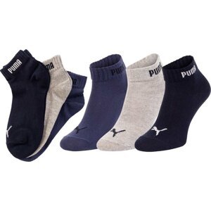 PUMA Dosp. ponožky Quarter-V 3P Farba: Navy, Veľkosť: 43