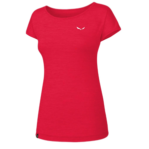 Salewa dámske turistické tričko Puez Melange Dry W Farba: Tmavočervená, Veľkosť: 34