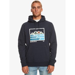 QUIKSILVER Pán. mikina Landscape, s kapu Farba: Navy, Veľkosť: XL