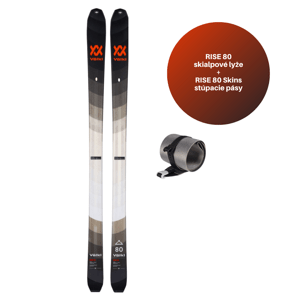 Volkl Rise 80, skialpinistické lyže set Farba: Čierna - viazanie Marker - pásy Rise 80, Veľkosť: 156