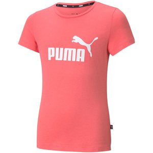 Puma detské tričko ESS Logo Tee Girls Farba: Broskyňová, Veľkosť: 176