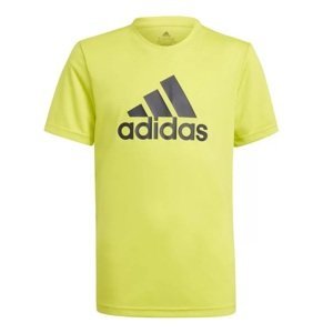 Adidas detské športové tričko Designed To Move Big Logo Tee Farba: Svetložltá, Veľkosť: 140