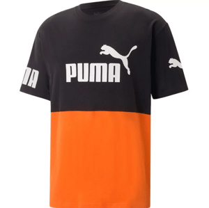 PUMA Pán. tričko Power Colorblock Farba: oranžová, Veľkosť: S