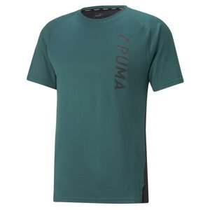 PUMA Pán. tričko Fit SS Tee Farba: Zelená, Veľkosť: XL