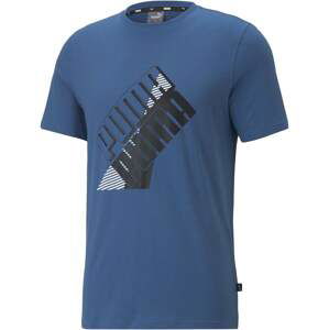 PUMA Pán. tričko Power Logo Tee Farba: Modrá, Veľkosť: M