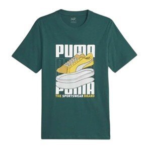 PUMA Pán. tričko Graphics Sneaker Farba: Zelená, Veľkosť: M