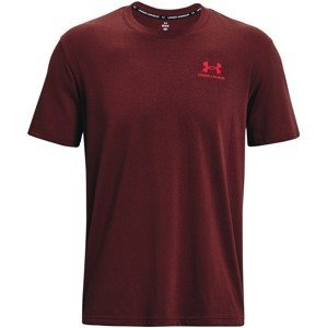 UNDER ARMOUR Pán. tričko LOGO EMB HEAVYW Farba: Tmavočervená, Veľkosť: S