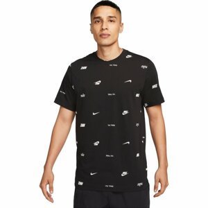 NIKE M NSW Pán. tričko TEE CLUB+ AOP Farba: čierna, Veľkosť: XL
