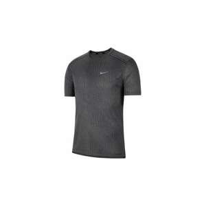 Nike Pán. bežecké tričko NK DRY MILER SS JACQUARD Farba: čierna, Veľkosť: L