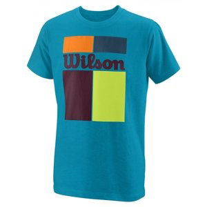 Wilson Chl. tenisové tričko B GRID TECH Farba: Tyrkysová, Veľkosť: M