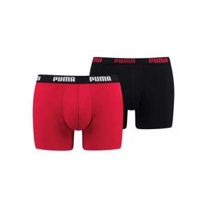 PUMA Pán. boxer šortky 2 ks bal.,Basic B Farba: čierna / červená, Veľkosť: M