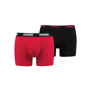PUMA Pán. boxer šortky 2 ks bal.,Basic B Farba: čierna / červená, Veľkosť: L