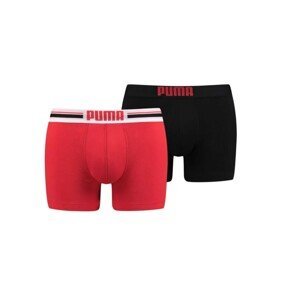 PUMA pánske spodné prádlo Placed Logo B Farba: čierna / červená, Veľkosť: XL