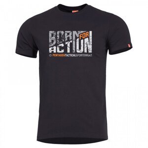 Pánske tričko Born For Action Pentagon® (Farba: Čierna, Veľkosť: XL)