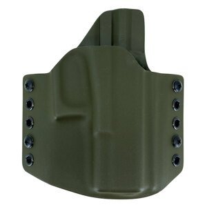OWB Glock 19 - vonkajšie pištoľové puzdro RH Holsters® – Olive Green  (Farba: Olive Green , Typ uchycení: Kovový prievlak)