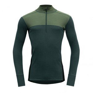 Funkčné tričko dlhý rukáv Lauparen Merino 190 Zip Neck Devold® (Farba: Black Forest, Veľkosť: L)