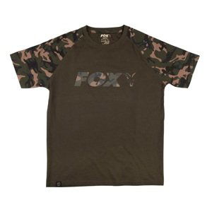 Fox tričko camo khaki chest print t-shirt - s