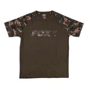Fox tričko camo khaki chest print t-shirt - xxl