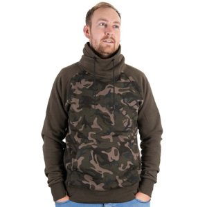 Fox mikina khaki camo high neck - xl