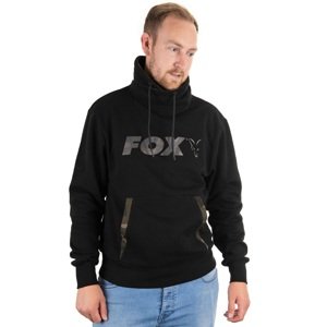 Fox mikina black camo high neck - m