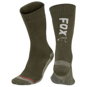 Fox ponožky collection green silver thermolite long sock - 40-43