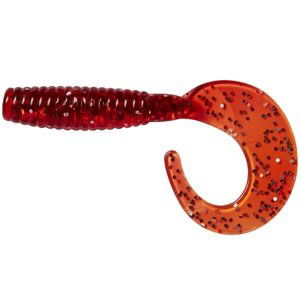 Ron thompson gumová nástraha grup curl tail uv red silver - 5,5 cm