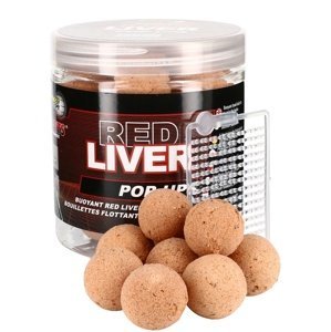 Starbaits plávajúce boilie red liver 80 g - 14 mm