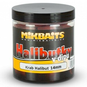 Mikbaits pelety halibutky v dipe 14 mm 250 ml - krab halibut