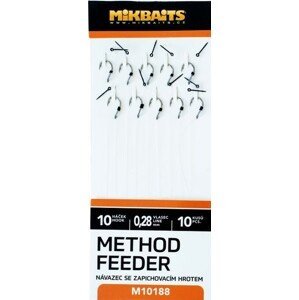 Mikbaits method feeder nadväzce so zapichovacím hrotom 10ks - veľkosť 10