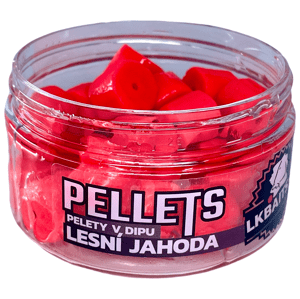 Lk baits pelety v dipe 12 mm 60 g - lesná jahoda