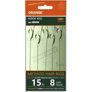 Life orange nadväzce method hair rigs s2 15 lb 5 ks - 10