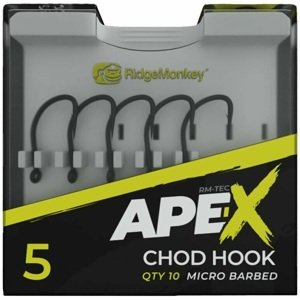 Ridgemonkey háčik ape-x chod barbed 10 ks - veľkosť 5