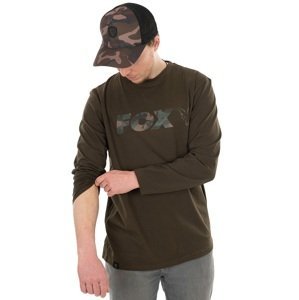 Fox tričko long sleeve khaki camo t shirt - l