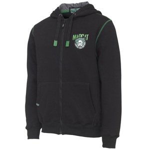 Madcat mikina badge logo zip hoodie black caviar - l