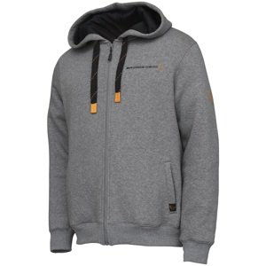 Savage gear mikina classic zip hoodie grey melange - l