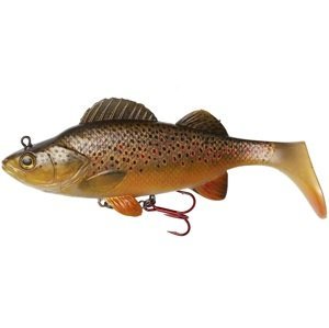 Dam gumová nástraha effzett natural perch paddle tail brown trout - 14 cm 47 g