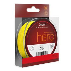 Delphin splietaná šnúra hero 4 fluo žltá 117 m - 0,18 mm 12,3 kg