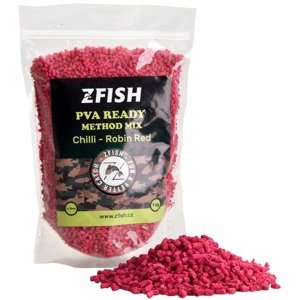 Zfish mikropeletky pva ready method feeder mix 2-3 mm 1 kg - chilli robin red