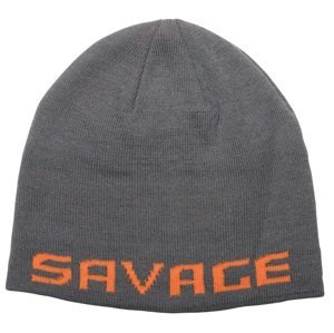 Savage gear čiapka logo beanie one size rock grey orange