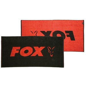 Fox osuška beach towel - black-orange