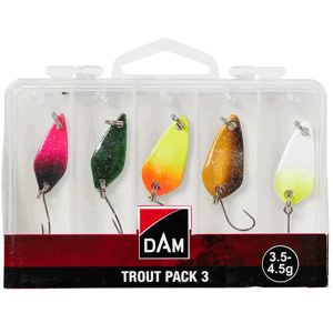 Dam blyskáč trout pack 3 inc box 3,5-4,5 g