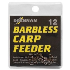 Drennan háčiky bez protihrotu carp feeder barbless - veľkosť 12