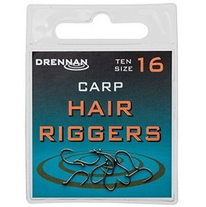 Drennan háčiky bez protihrotu carp hair riggers barbless - veľkosť 16