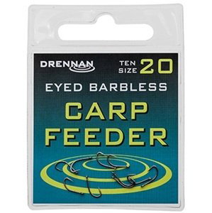 Drennan háčiky bez protihrotu eyed carp feeder barbless - veľkosť 8